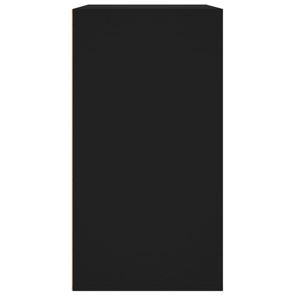 Armadietto per Cosmetici Nero 80x40x75 cm in Legno Multistrato
