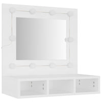 Armadietto a specchio con LED bianco 60 x 31,5 x 62 cm bianco 02_0006654
