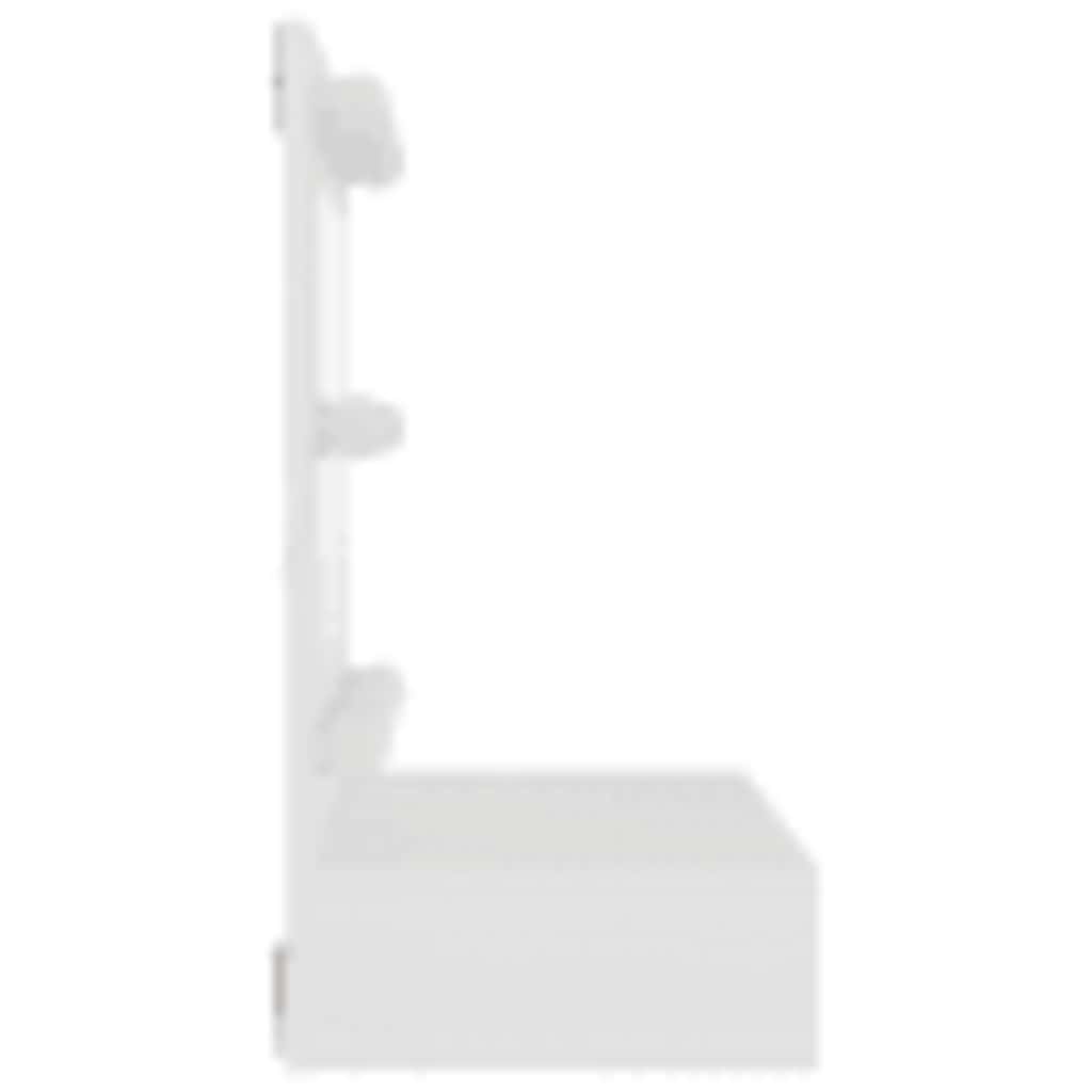 Mobile a Specchio con LED-Armadietto a Specchio Bianco 60x31,5x62 cm