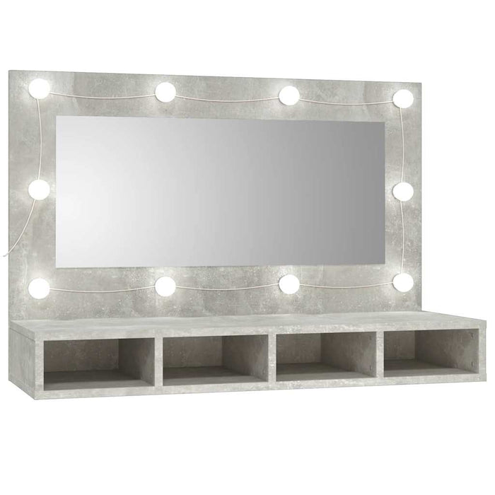 Mobile a Specchio con LED Grigio Cemento 90x31,5x62 cm cod mxl 75508