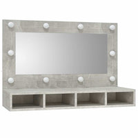 Mobile a Specchio con LED Grigio Cemento 90x31,5x62 cm cod mxl 75508