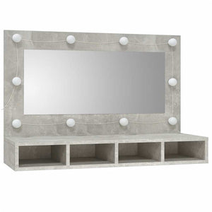 Mobile a Specchio con LED Grigio Cemento 90x31,5x62 cm cod mxl 75508