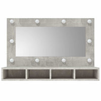 Mobile a Specchio con LED Grigio Cemento 90x31,5x62 cm cod mxl 75508
