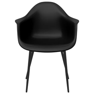 Sedie da Pranzo 2 pz Nere in PP 338076