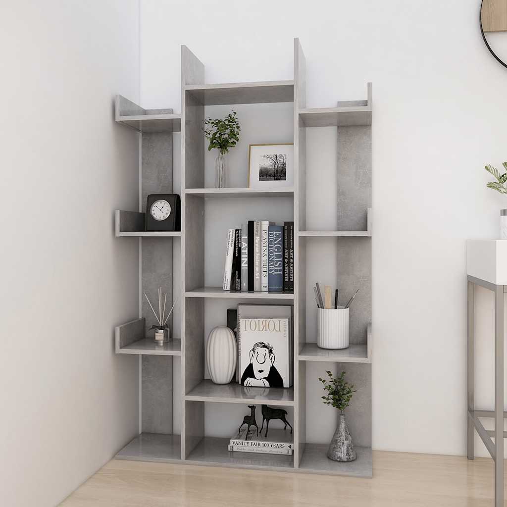 Libreria Grigio Cemento 86x25,5x140 cm in Truciolato 808904