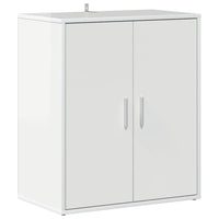 Scarpiera Bianco Lucido 60x35x70 cm in Truciolato 808924