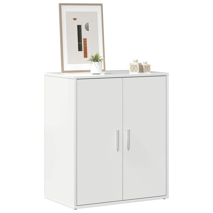 Scarpiera Bianco Lucido 60x35x70 cm in Truciolato 808924