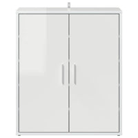 Scarpiera Bianco Lucido 60x35x70 cm in Truciolato 808924