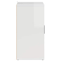 Scarpiera Bianco Lucido 60x35x70 cm in Truciolato 808924