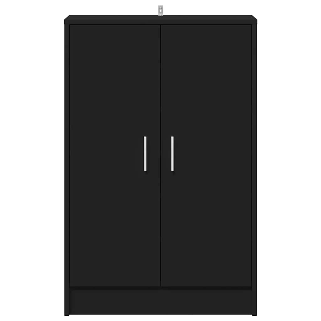 Scarpiera Nera 60x35x92 cm in Truciolato 808928