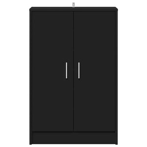 Scarpiera Nera 60x35x92 cm in Truciolato 808928