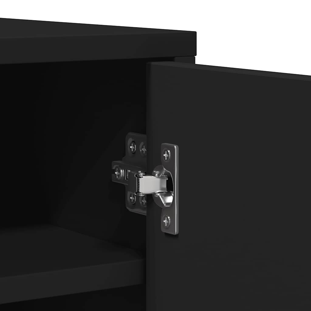 Scarpiera Nera 60x35x92 cm in Truciolato 808928