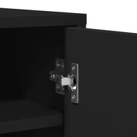 Scarpiera Nera 60x35x92 cm in Truciolato 808928