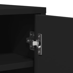 Scarpiera Nera 60x35x92 cm in Truciolato 808928