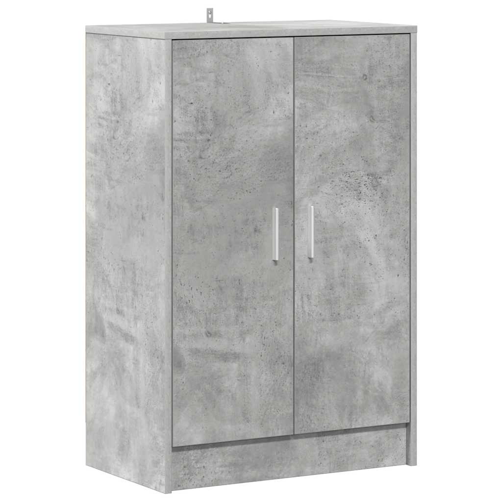 Scarpiera Grigio Cemento 60x35x92 cm in Truciolato 808931