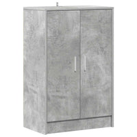Scarpiera Grigio Cemento 60x35x92 cm in Truciolato 808931