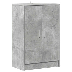 Scarpiera Grigio Cemento 60x35x92 cm in Truciolato 808931