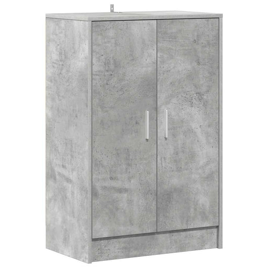 Scarpiera Grigio Cemento 60x35x92 cm in Truciolato 808931
