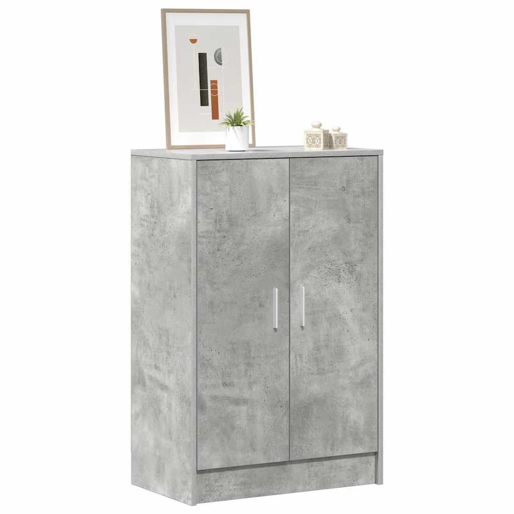Scarpiera Grigio Cemento 60x35x92 cm in Truciolato 808931