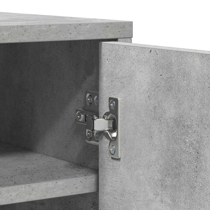 Scarpiera Grigio Cemento 60x35x92 cm in Truciolato 808931