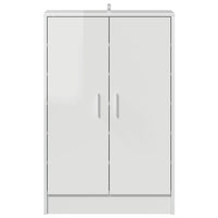 Scarpiera Bianco Lucido 60x35x92 cm in Truciolato 808933