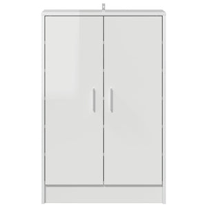 Scarpiera Bianco Lucido 60x35x92 cm in Truciolato 808933
