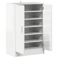 Scarpiera Bianco Lucido 60x35x92 cm in Truciolato 808933