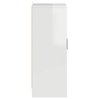 Scarpiera Bianco Lucido 60x35x92 cm in Truciolato 808933