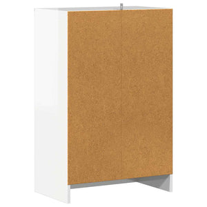 Scarpiera Bianco Lucido 60x35x92 cm in Truciolato 808933