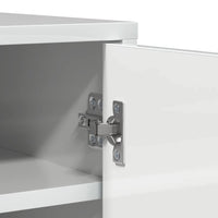 Scarpiera Bianco Lucido 60x35x92 cm in Truciolato 808933