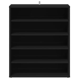 Scarpiera Nera 60x35x70 cm in Truciolato 808937