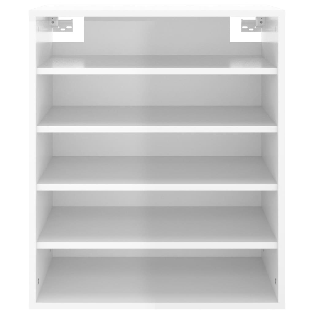 Scarpiera Bianco Lucido 60x35x70 cm in Truciolato