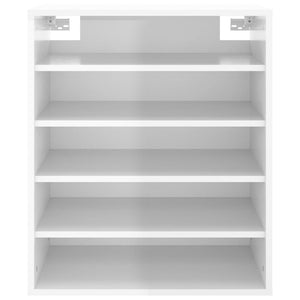 Scarpiera Bianco Lucido 60x35x70 cm in Truciolato