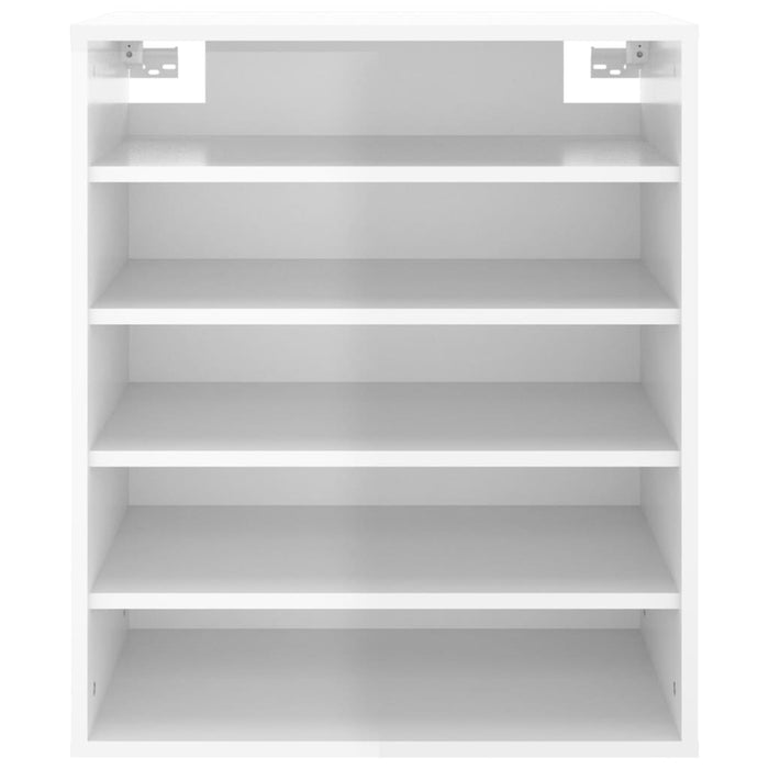 Scarpiera Bianco Lucido 60x35x70 cm in Truciolato
