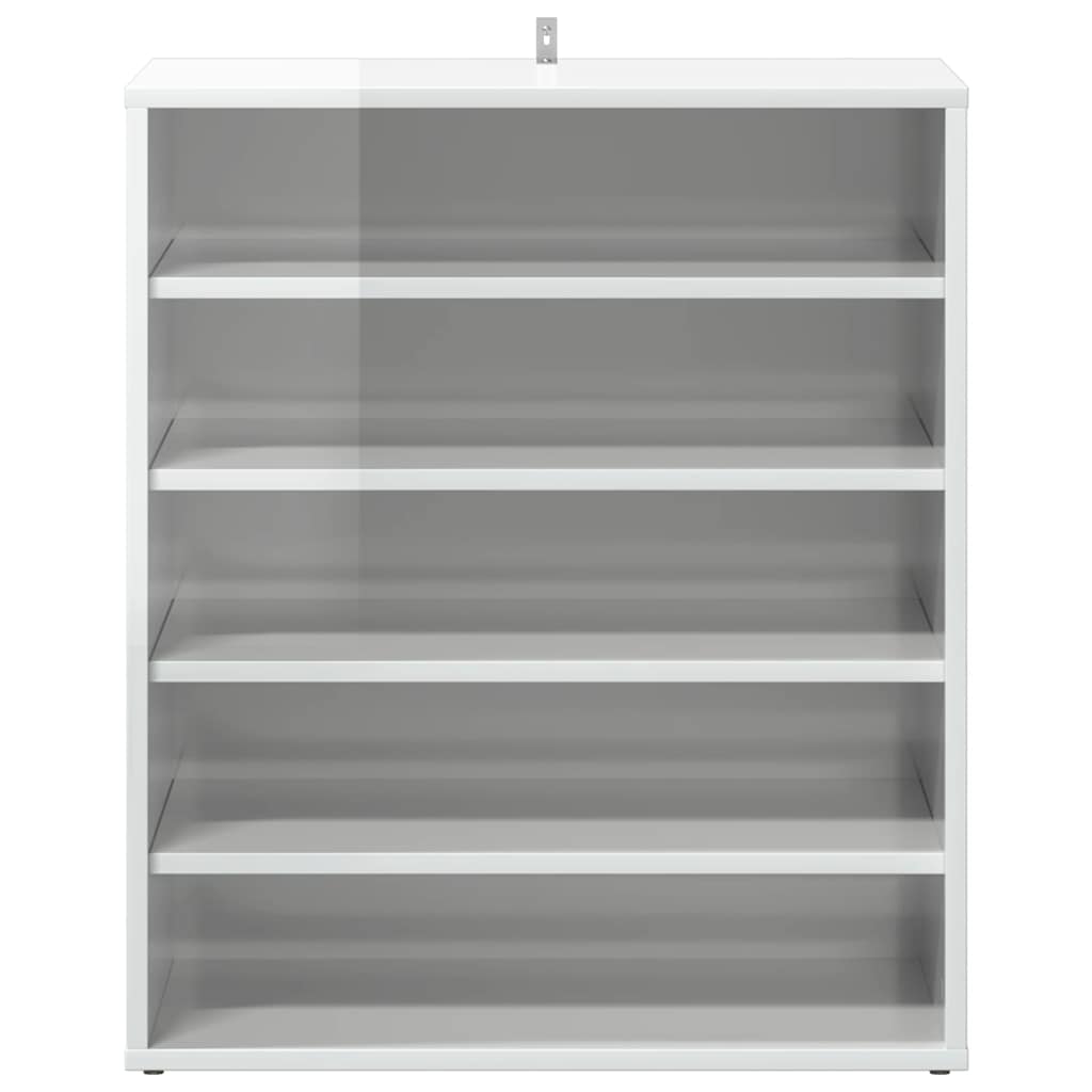 Scarpiera Bianco Lucido 60x35x70 cm in Truciolato 808942