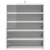 Scarpiera Bianco Lucido 60x35x70 cm in Truciolato 808942