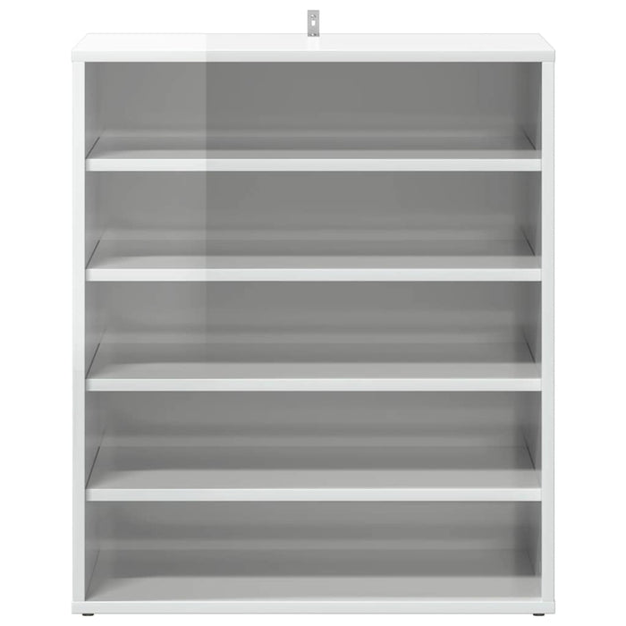 Scarpiera Bianco Lucido 60x35x70 cm in Truciolato 808942