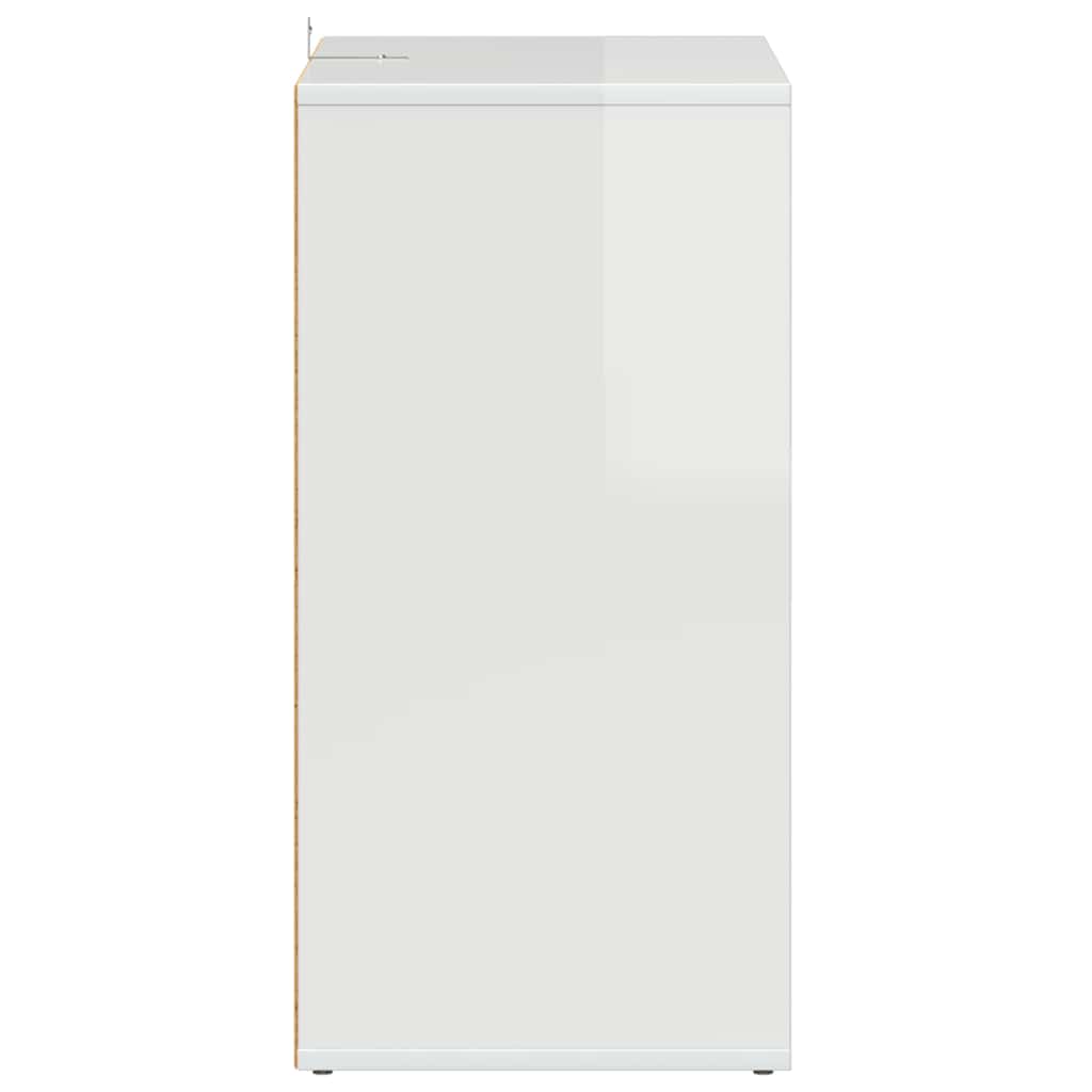Scarpiera Bianco Lucido 60x35x70 cm in Truciolato 808942