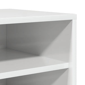 Scarpiera Bianco Lucido 60x35x70 cm in Truciolato 808942