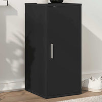 Scarpiera Nera 32x35x70 cm in Truciolato 808956