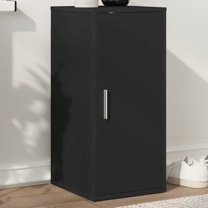 Scarpiera Nera 32x35x70 cm in Truciolato 808956