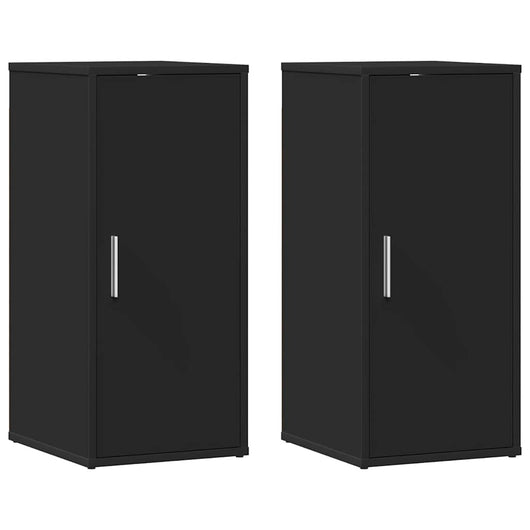 Scarpiere 2 pz Nere 32x35x70 cm in Truciolato 808957