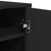 Scarpiere 2 pz Nere 32x35x70 cm in Truciolato 808957