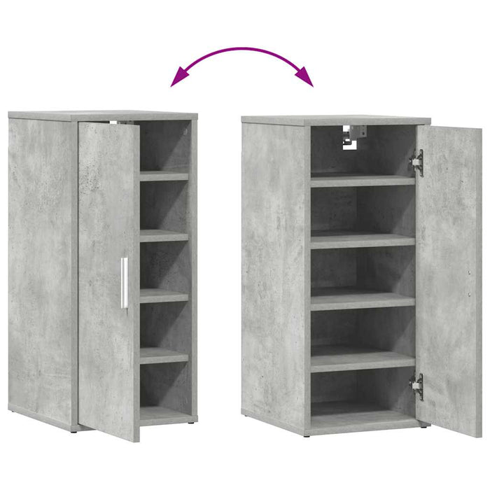 Scarpiera Grigio Cemento 32x35x70 cm in Truciolato 808962