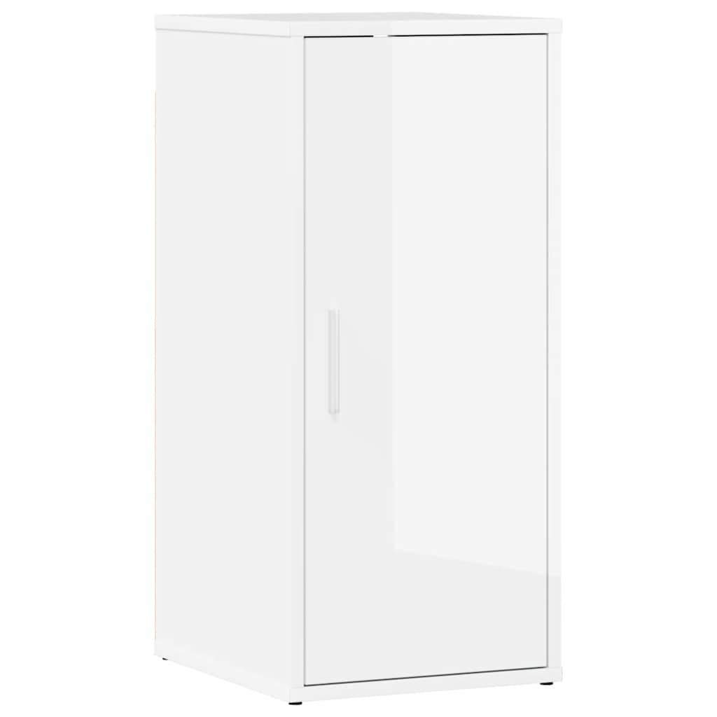 Scarpiera Bianco Lucido 32x35x70 cm in Truciolato 808966