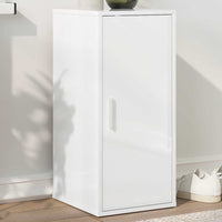 Scarpiera Bianco Lucido 32x35x70 cm in Truciolato 808966
