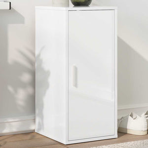 Scarpiera Bianco Lucido 32x35x70 cm in Truciolato 808966