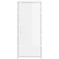 Scarpiera Bianco Lucido 32x35x70 cm in Truciolato 808966