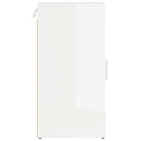 Scarpiera Bianco Lucido 32x35x70 cm in Truciolato 808966