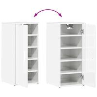 Scarpiera Bianco Lucido 32x35x70 cm in Truciolato 808966